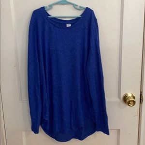 blue long cashmere sweater
